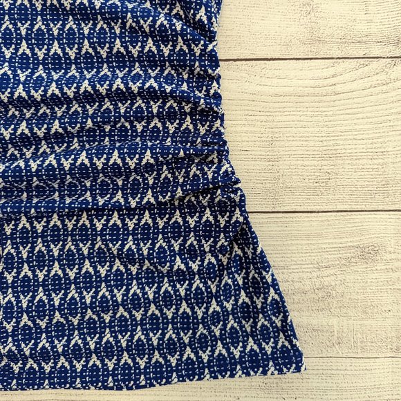 Vince Camuto Blue and White Print Blouse S - Picture 3 of 5